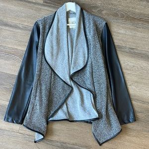 Jack by BB Dakota Leather Sleeve Jacket - Size S